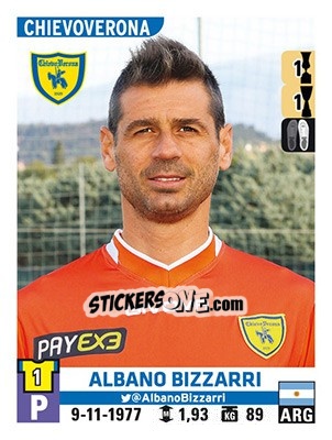 Cromo Albano Bizzarri - Calciatori 2015-2016 n. 97 - Panini