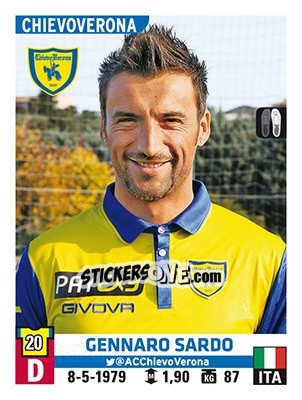 Sticker Gennaro Sardo - Calciatori 2015-2016 n. 105 - Panini