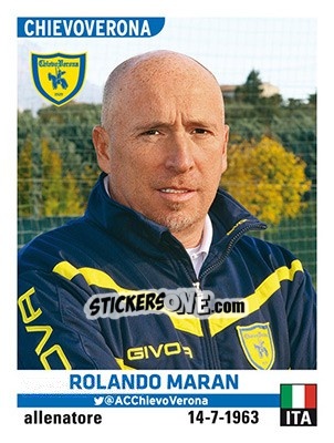 Cromo Rolando Maran - Calciatori 2015-2016 - Panini