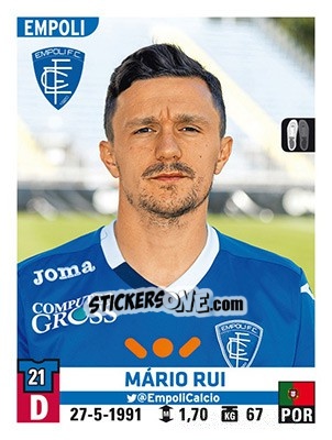 Sticker Mário Rui - Calciatori 2015-2016 - Panini