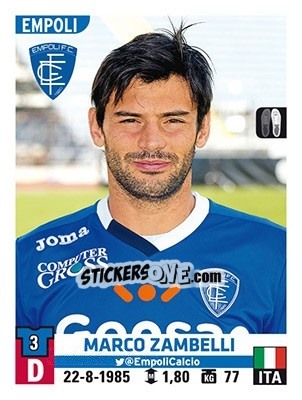 Sticker Marco Zambelli - Calciatori 2015-2016 n. 133 - Panini