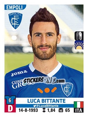 Cromo Luca Bittante - Calciatori 2015-2016 - Panini