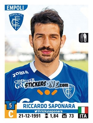 Sticker Riccardo Saponara - Calciatori 2015-2016 - Panini