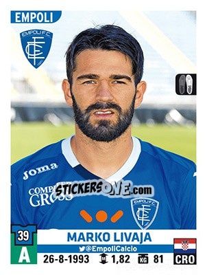 Sticker Marko Livaja - Calciatori 2015-2016 n. 144 - Panini