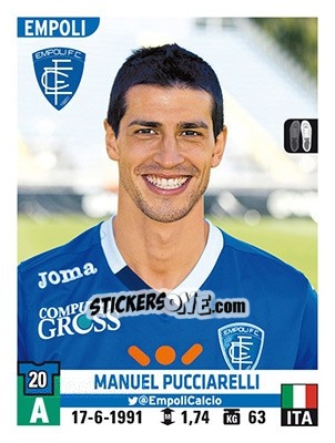 Sticker Manuel Pucciarelli - Calciatori 2015-2016 n. 145 - Panini
