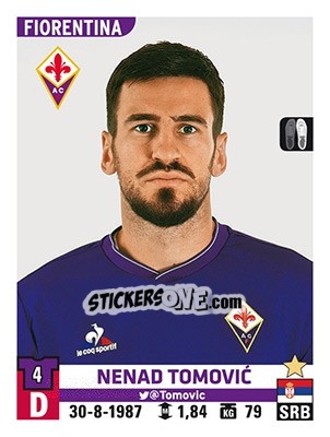 Sticker Nenad Tomovic - Calciatori 2015-2016 n. 160 - Panini