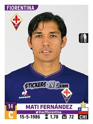 Sticker Mati Fernández - Calciatori 2015-2016 - Panini