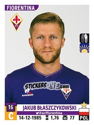 Figurina Jakub Błaszczykowski - Calciatori 2015-2016 - Panini