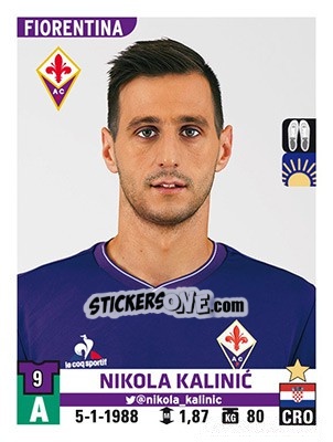 Cromo Nikola Kalinic - Calciatori 2015-2016 - Panini