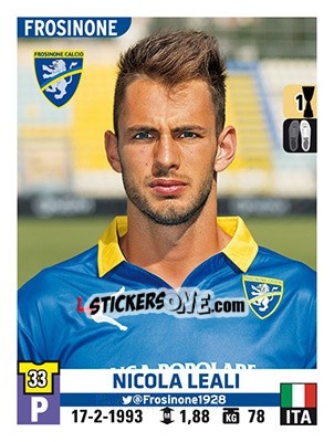 Sticker Nicola Leali - Calciatori 2015-2016 n. 184 - Panini
