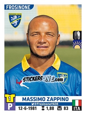 Sticker Massimo Zappino - Calciatori 2015-2016 n. 185 - Panini