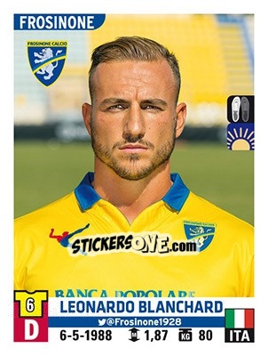 Sticker Leonardo Blanchard - Calciatori 2015-2016 n. 186 - Panini