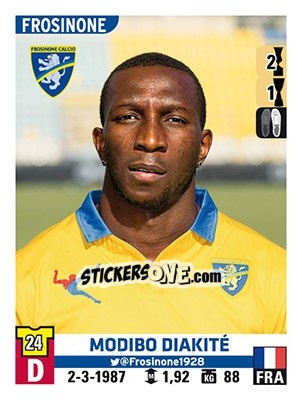 Sticker Modibo Diakité - Calciatori 2015-2016 n. 187 - Panini