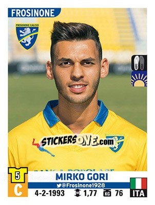 Cromo Mirko Gori - Calciatori 2015-2016 - Panini