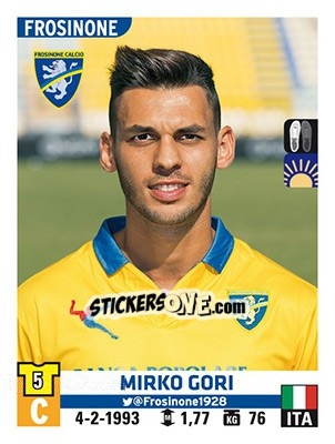 Sticker Mirko Gori - Calciatori 2015-2016 n. 195 - Panini