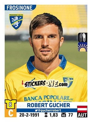 Sticker Robert Gucher - Calciatori 2015-2016 n. 196 - Panini