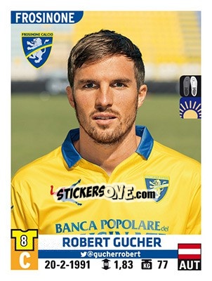 Sticker Robert Gucher - Calciatori 2015-2016 - Panini