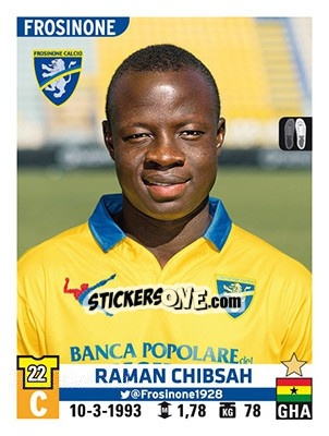 Sticker Raman Chibsah - Calciatori 2015-2016 - Panini