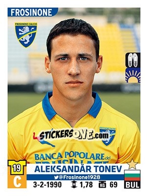 Cromo Aleksandăr Tonev - Calciatori 2015-2016 - Panini