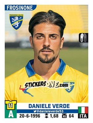 Sticker Daniele Verde - Calciatori 2015-2016 n. 201 - Panini