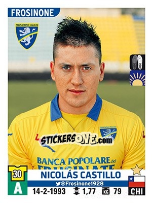 Cromo Nicolás Castillo - Calciatori 2015-2016 - Panini