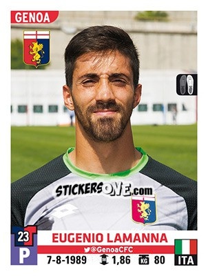 Figurina Eugenio Lamanna - Calciatori 2015-2016 - Panini