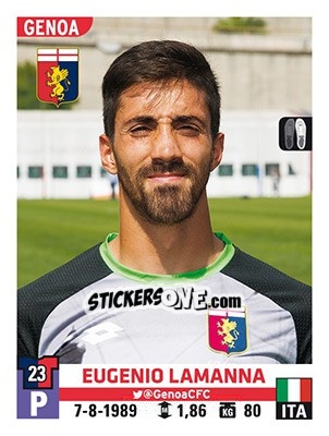 Sticker Eugenio Lamanna - Calciatori 2015-2016 n. 214 - Panini