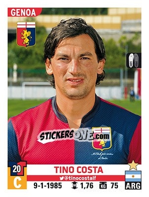 Sticker Tino Costa - Calciatori 2015-2016 - Panini