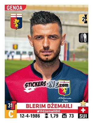 Sticker Blerim Džemaili - Calciatori 2015-2016 - Panini