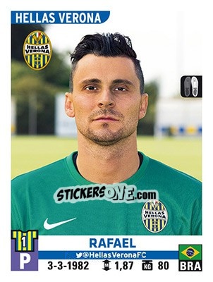 Sticker Rafael - Calciatori 2015-2016 n. 242 - Panini