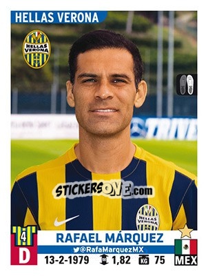 Sticker Rafael Márquez - Calciatori 2015-2016 n. 244 - Panini