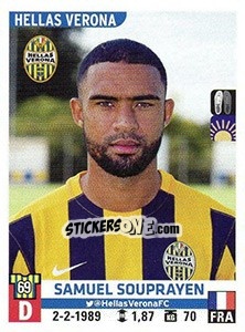 Sticker Samuel Souprayen - Calciatori 2015-2016 n. 249 - Panini