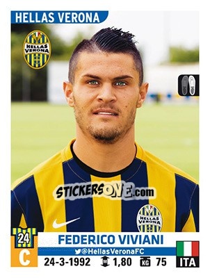 Cromo Federico Viviani - Calciatori 2015-2016 - Panini