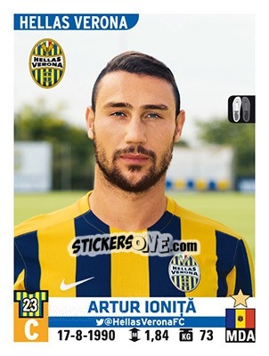 Figurina Artur Ioniță - Calciatori 2015-2016 - Panini