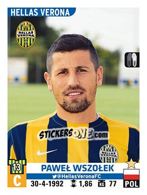 Sticker Paweł Wszołek - Calciatori 2015-2016 n. 258 - Panini