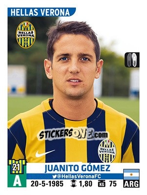 Sticker Juanito Gómez - Calciatori 2015-2016 n. 261 - Panini