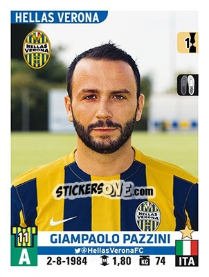 Figurina Giampaolo Pazzini - Calciatori 2015-2016 - Panini