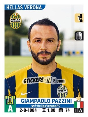 Sticker Giampaolo Pazzini - Calciatori 2015-2016 n. 262 - Panini