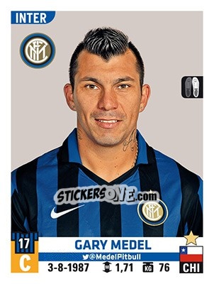 Figurina Gary Medel - Calciatori 2015-2016 - Panini