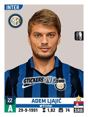 Sticker Adem Ljajic - Calciatori 2015-2016 n. 289 - Panini