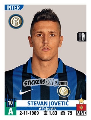 Sticker Stevan Jovetic - Calciatori 2015-2016 n. 290 - Panini