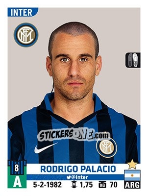 Sticker Rodrigo Palacio - Calciatori 2015-2016 n. 291 - Panini
