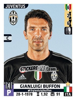 Sticker Gianluigi Buffon - Calciatori 2015-2016 n. 300 - Panini