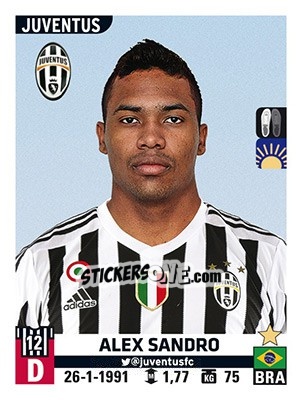 Sticker Alex Sandro - Calciatori 2015-2016 - Panini