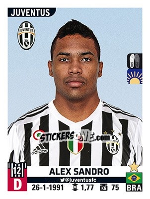 Sticker Alex Sandro - Calciatori 2015-2016 n. 308 - Panini