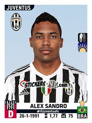 Figurina Alex Sandro - Calciatori 2015-2016 - Panini