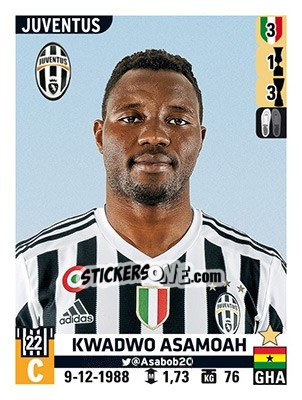 Sticker Kwadwo Asamoah - Calciatori 2015-2016 n. 309 - Panini
