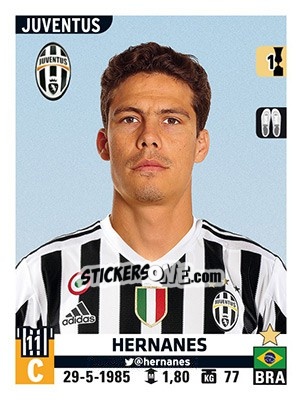 Sticker Hernanes - Calciatori 2015-2016 n. 313 - Panini
