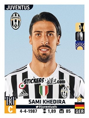 Sticker Sami Khedira - Calciatori 2015-2016 - Panini