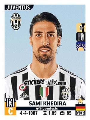 Cromo Sami Khedira - Calciatori 2015-2016 - Panini